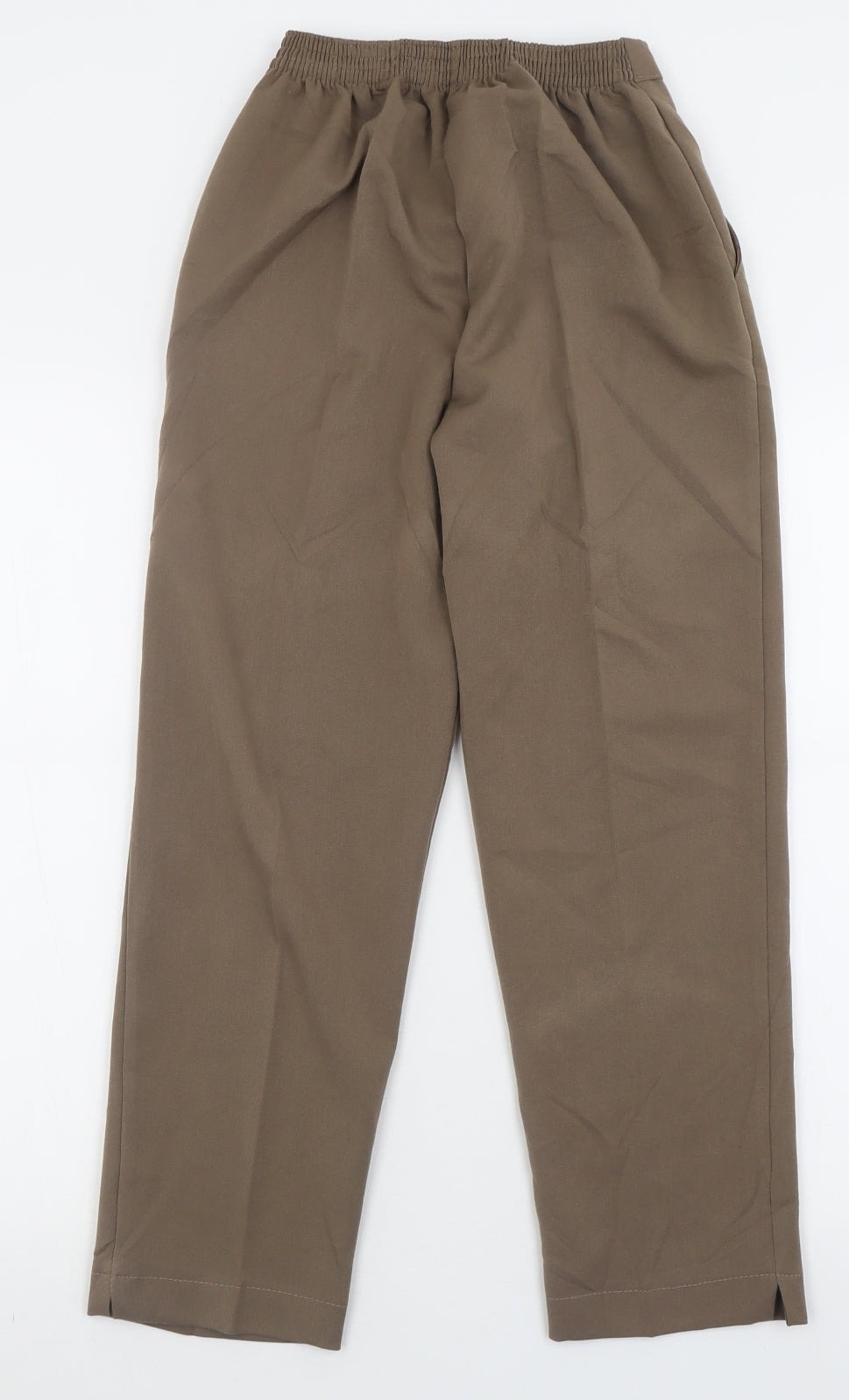 Emma Collction Womens Brown  Polyester Trousers  Size 10 L26 in Regular