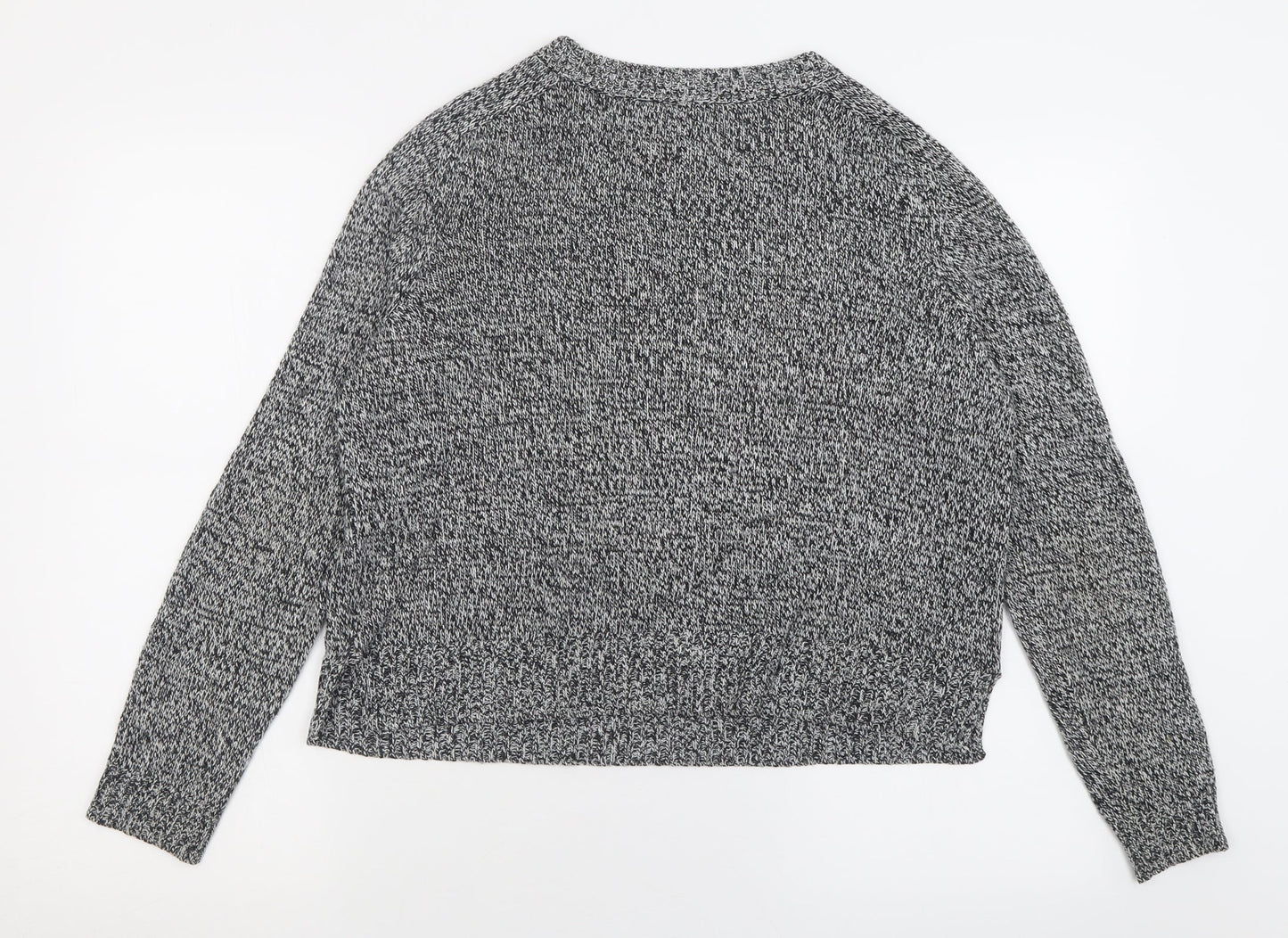 H&M Womens Grey Crew Neck  Acrylic Pullover Jumper Size M