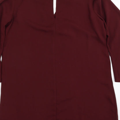 Papaya Womens Red  Polyester Shift  Size 12  Halter Pullover