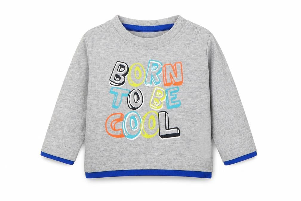 Dunnes Stores Baby Green  Cotton Pullover T-Shirt Size 6-9 Months Crew Neck Snap