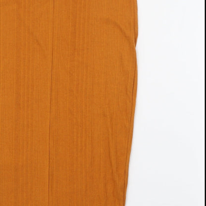 Primark Womens Yellow  Polyester Straight & Pencil Skirt Size 12