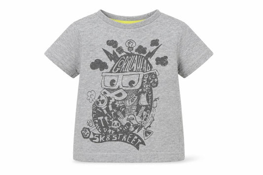 F&F Baby Grey  Cotton Pullover T-Shirt Size 12-18 Months Crew Neck