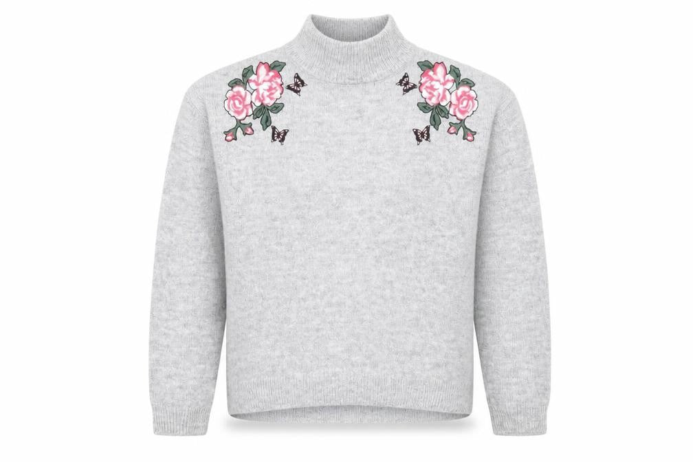 New Look Womens Grey High Neck  Acrylic Pullover Jumper Size M