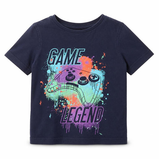 George Boys Blue  100% Cotton Pullover T-Shirt Size 4-5 Years Crew Neck Pullover