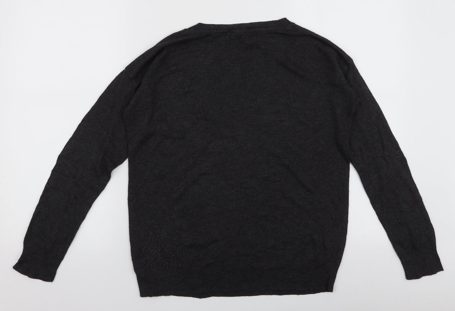 Atmosphere Womens Grey Round Neck  Viscose Pullover Jumper Size 8