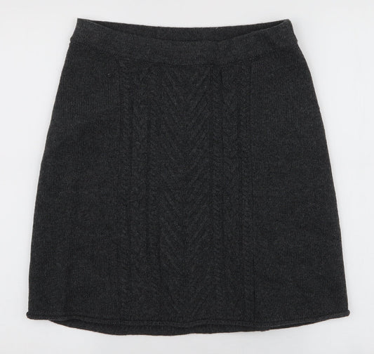 Hatley Womens Grey  Acrylic A-Line Skirt Size S