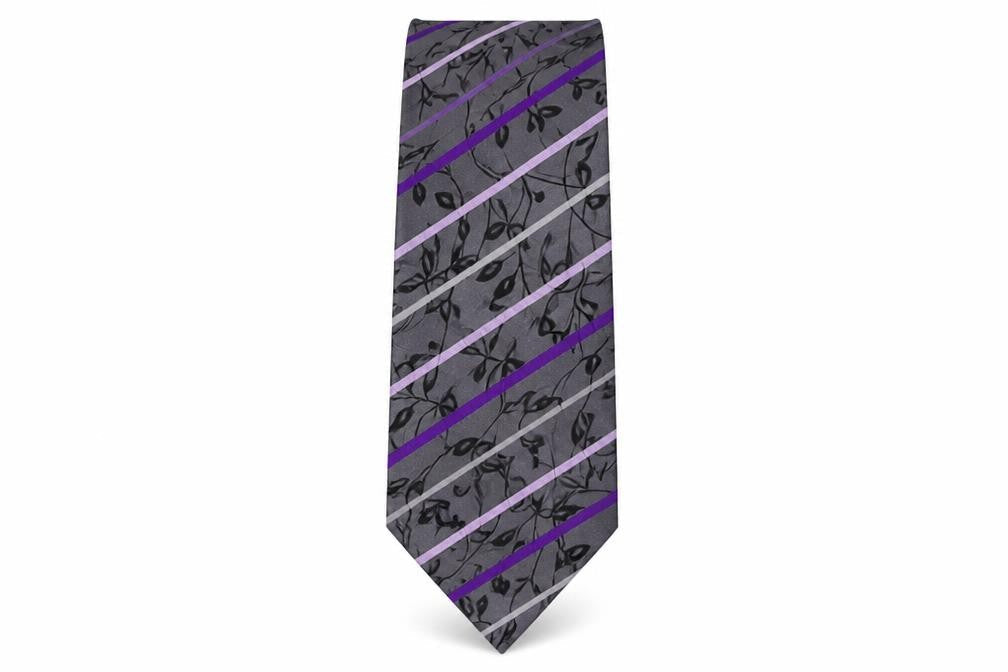Next Mens Multicoloured Striped Silk Pointed Tie One Size