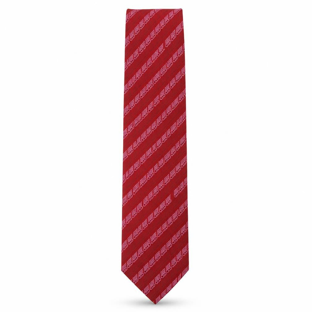 John Lewis  Mens Red Geometric Silk Pointed Tie One Size