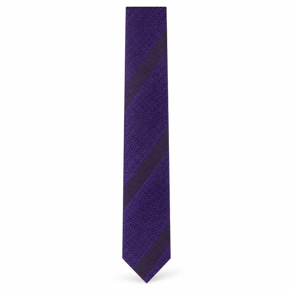 Gabriele Paoletti Mens Purple Geometric Silk Pointed Tie One Size