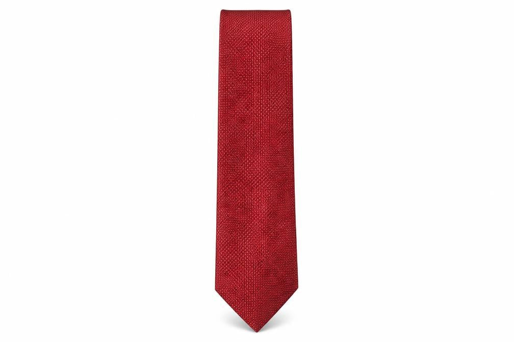 Marks & Spencer Mens Red Grenadine Polyester Pointed Tie One Size