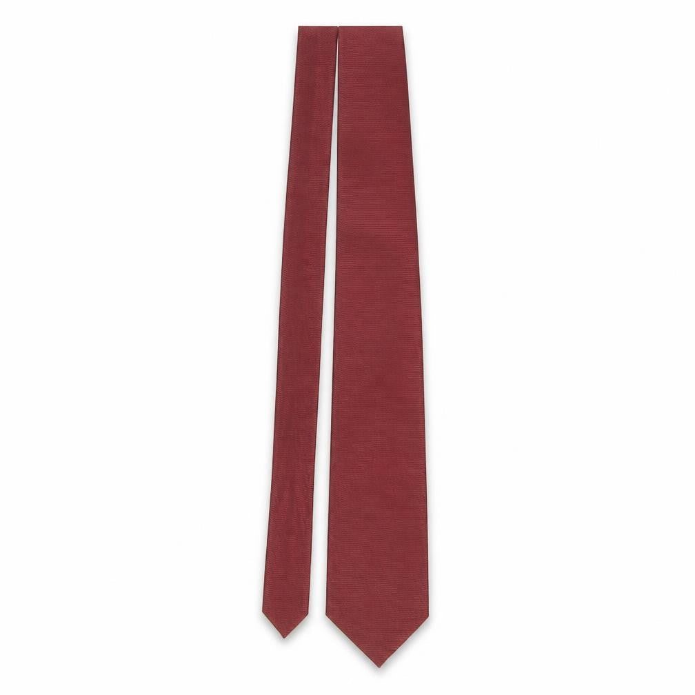 Soprano Mens Red Striped Polyester Pointed Tie One Size