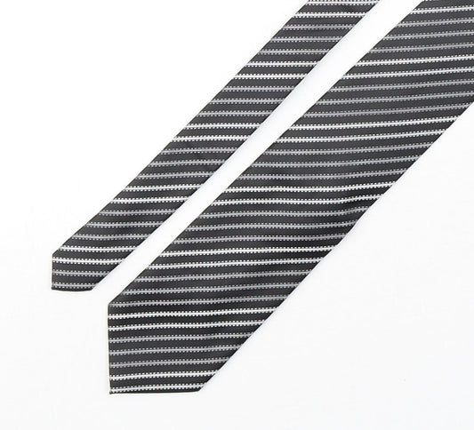 Greenwoods Mens Multicoloured Striped Polyester Pointed Tie One Size