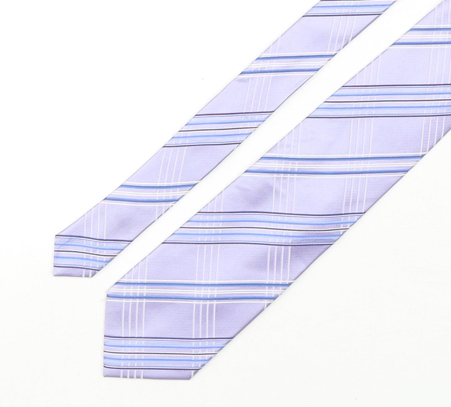 Osborne Mens Multicoloured Plaids & Checks Silk Pointed Tie One Size