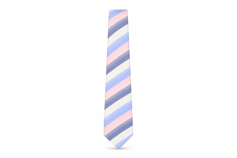 St Bernard Mens Multicoloured Striped Silk Pointed Tie One Size