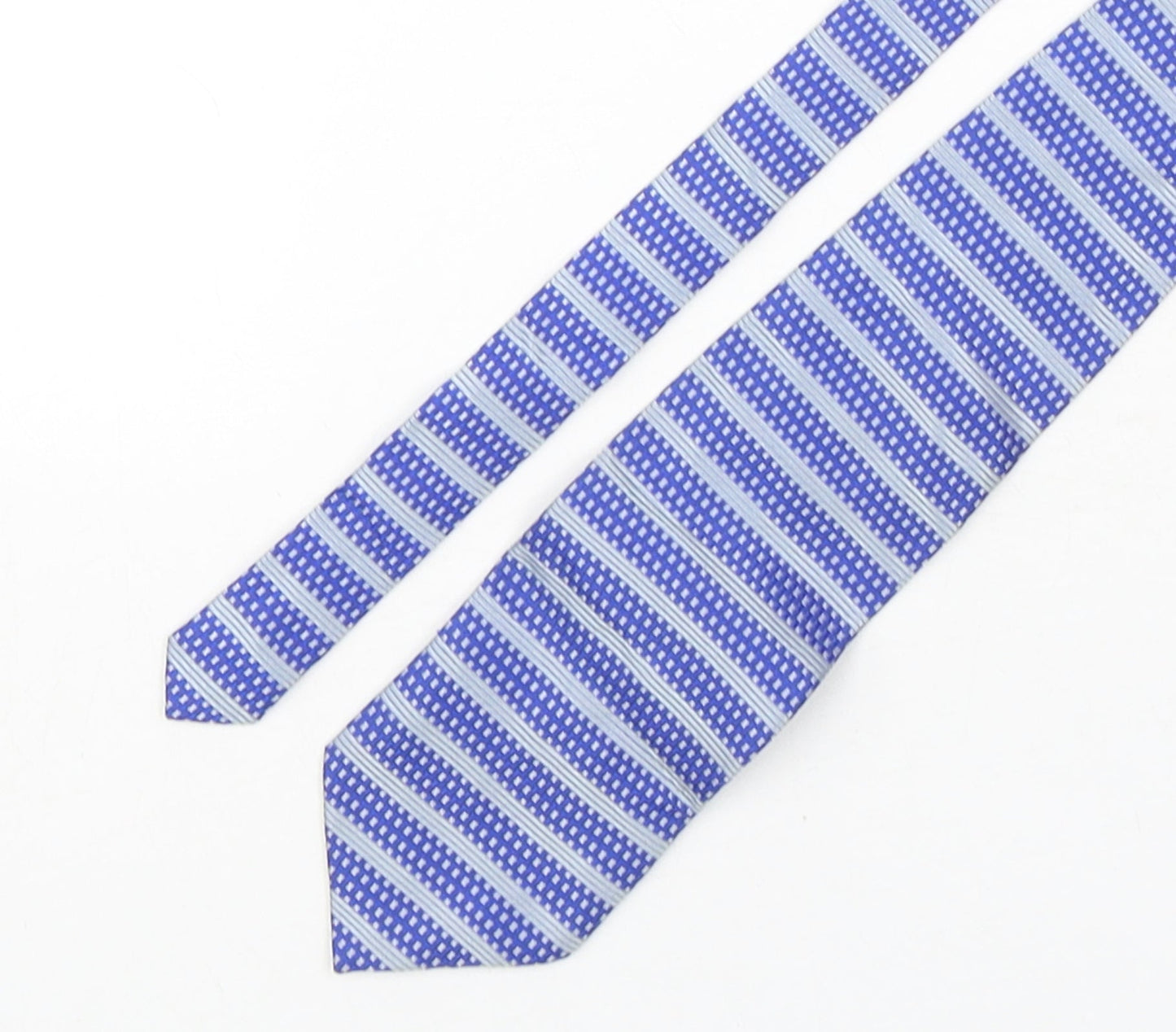 Copperstone Mens Blue Plaids & Checks Silk Pointed Tie One Size