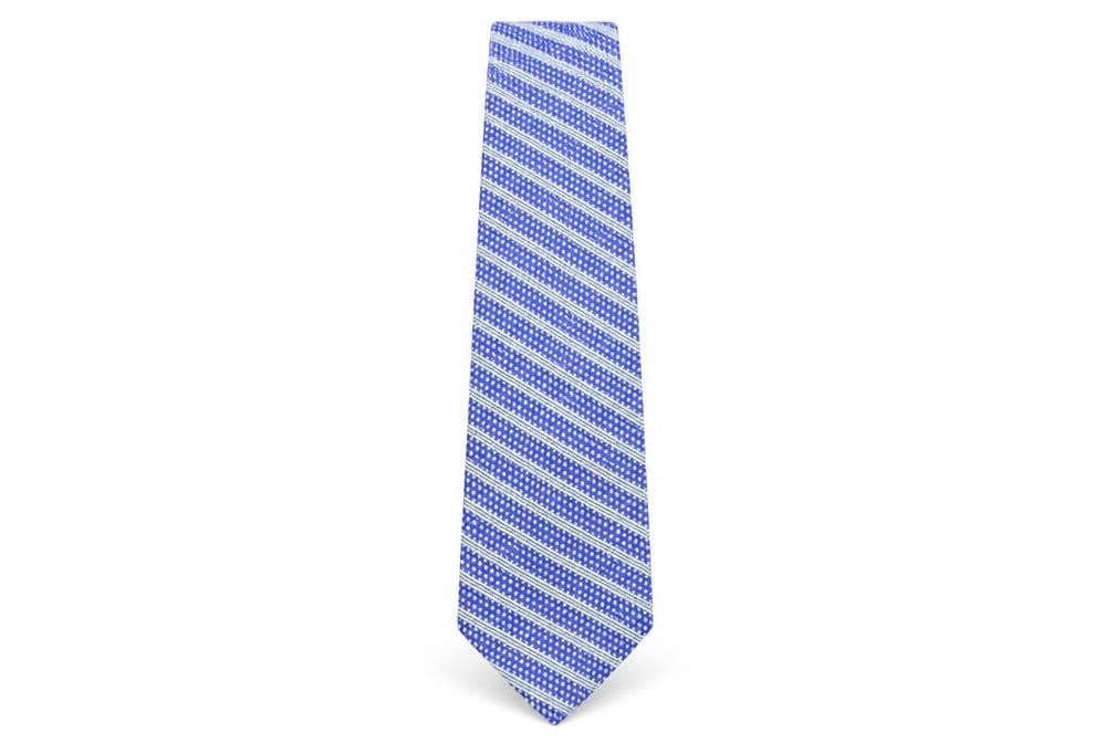 Copperstone Mens Blue Plaids & Checks Silk Pointed Tie One Size