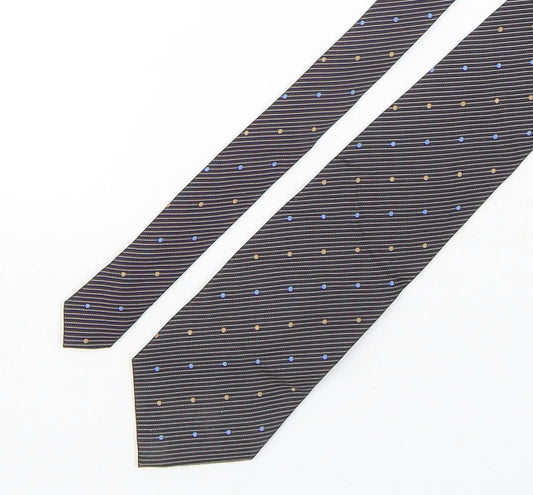 Wolsey Mens Multicoloured Striped Silk Pointed Tie One Size