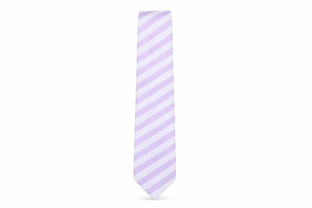 St George Mens Purple Striped Silk Pointed Tie One Size