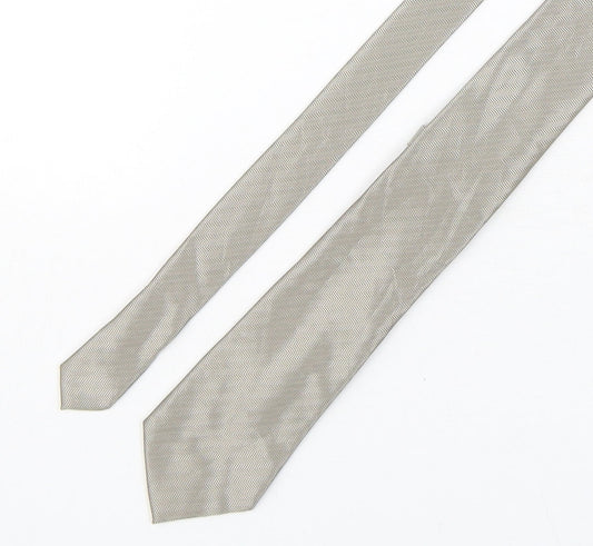 NEXT Mens Beige Geometric Polyester Pointed Tie One Size