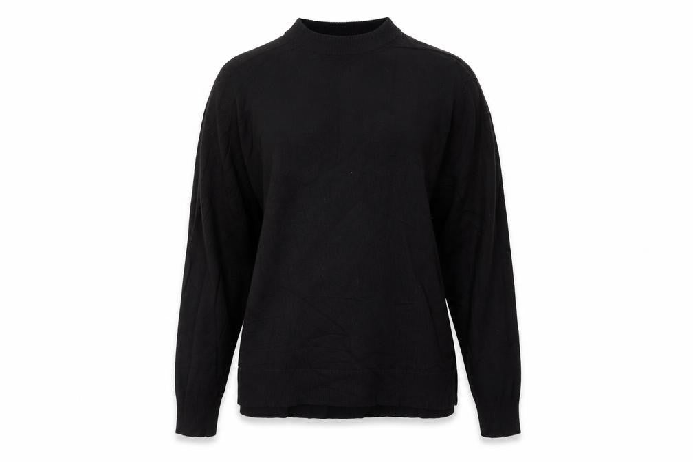 H&M Womens Black Mock Neck  Viscose Pullover Jumper Size M
