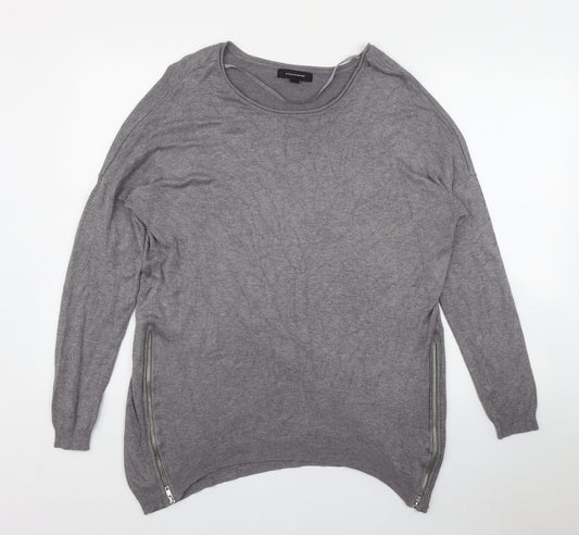 Atmosphere Womens Grey Round Neck  Viscose Pullover Jumper Size 14