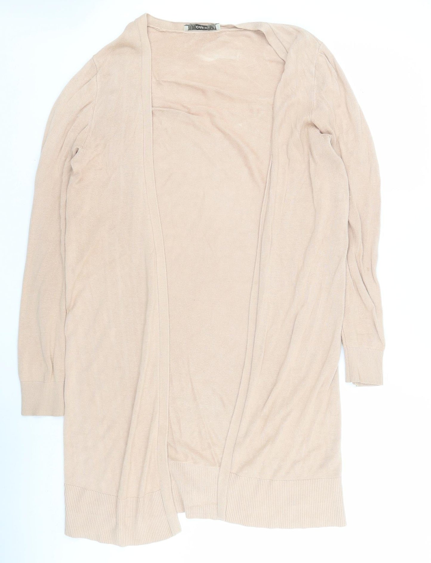 Oasis Womens Brown V-Neck  Viscose Cardigan Jumper Size M