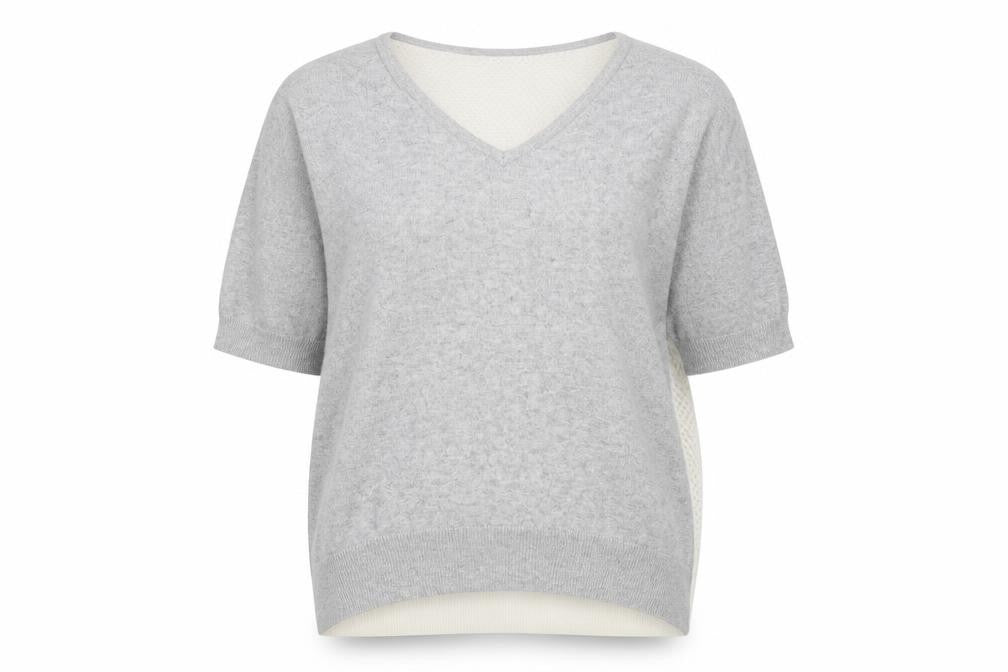 Topshop Womens Grey V-Neck  Viscose Pullover Jumper Size 12