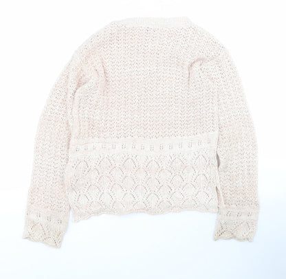 Preloved NEXT Mens Pink Round Neck  Acrylic Pullover Jumper - Back