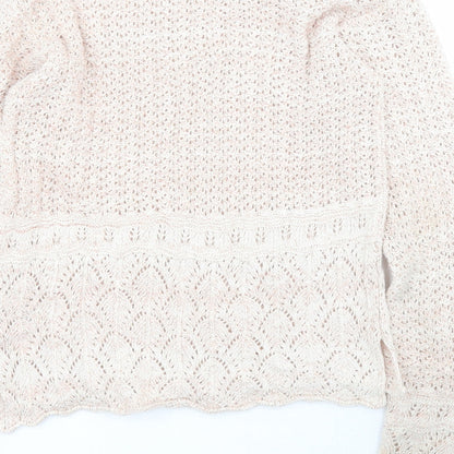 Preloved NEXT Mens Pink Round Neck  Acrylic Pullover Jumper - Label