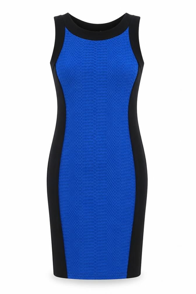 Internacionale Womens Blue  Polyester Bodycon  Size 10  Crew Neck Pullover