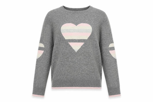 Next Womens Grey Crew Neck  Viscose Pullover Jumper Size XS   - heart