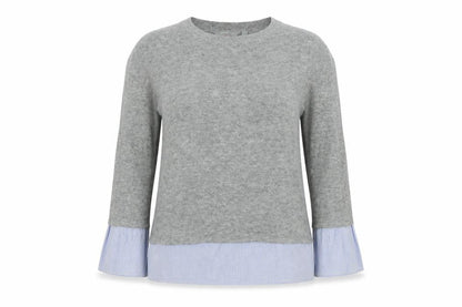 Dorothy Perkins Womens Grey Crew Neck  Acrylic Pullover Jumper Size 8