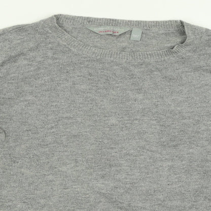 Dorothy Perkins Womens Grey Crew Neck  Acrylic Pullover Jumper Size 8