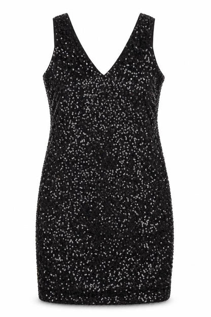 Kayamia Womens Black  Polyester Shift  Size M  V-Neck Pullover