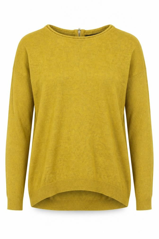 Atmosphere Womens Yellow Round Neck  Cotton Pullover Jumper Size S