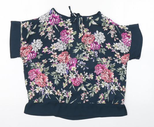 Atmosphere Womens Multicoloured Floral Polyester Basic Blouse Size 10 Round Neck
