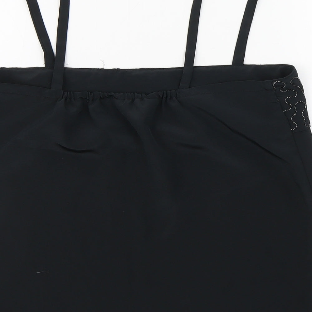 Cosie&Co Womens Black  Polyester Camisole Blouse Size 12 Square Neck