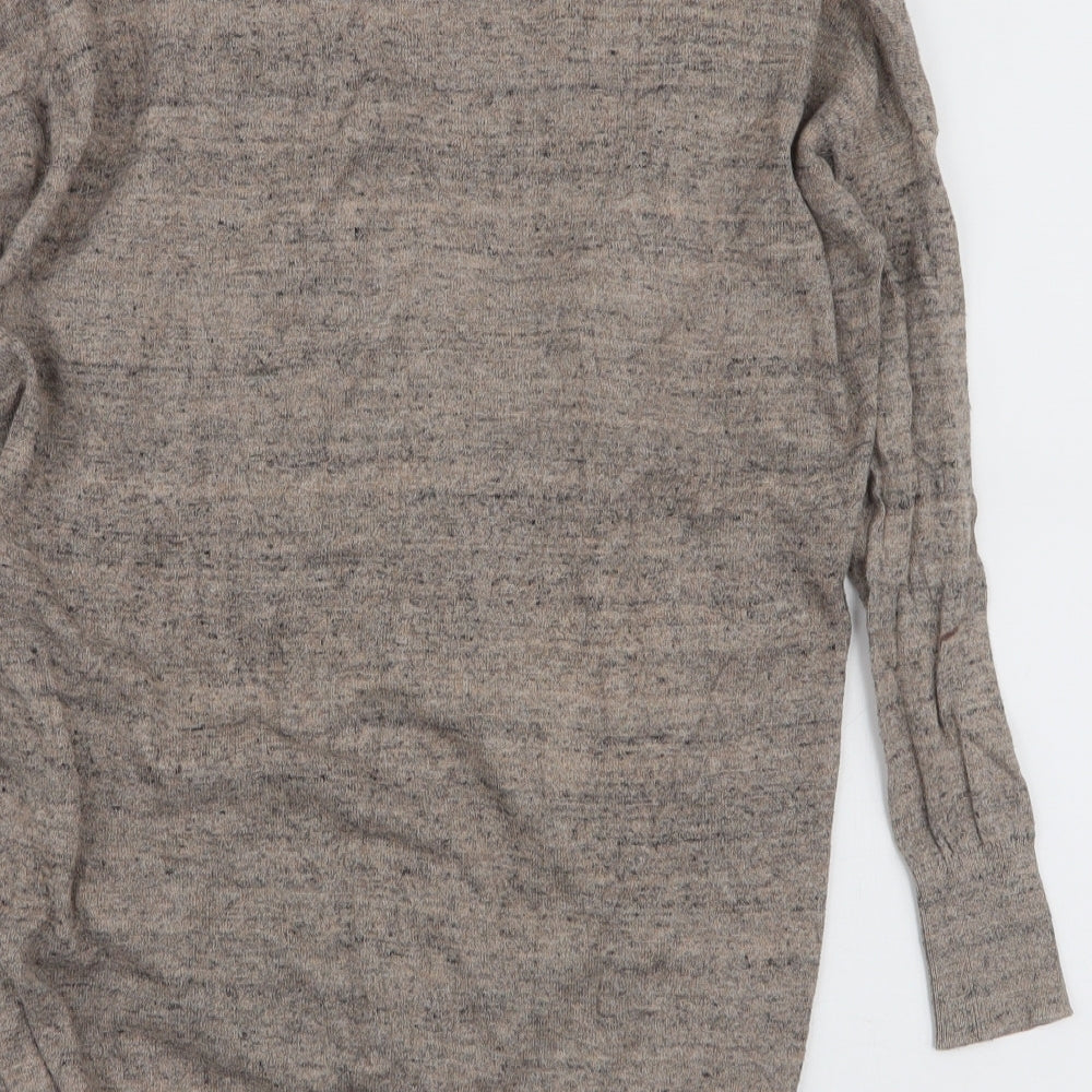 Atmosphere Womens Brown V-Neck  Cotton Cardigan Jumper Size 8