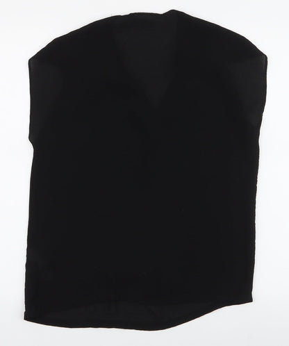 Atmosphere Womens Black  Polyester Basic Blouse Size 10 V-Neck