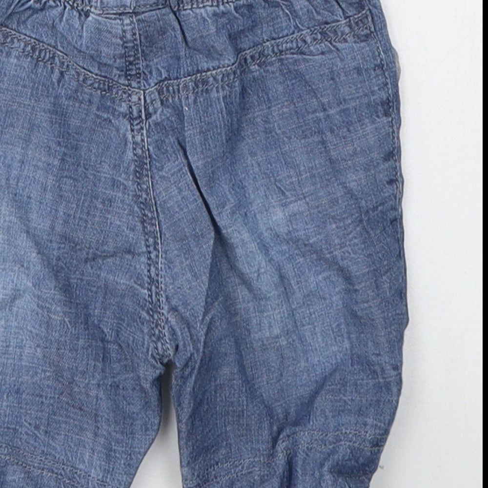 NEXT Girls Blue  Cotton Cropped Jeans Size 0-3 Months  Pullover
