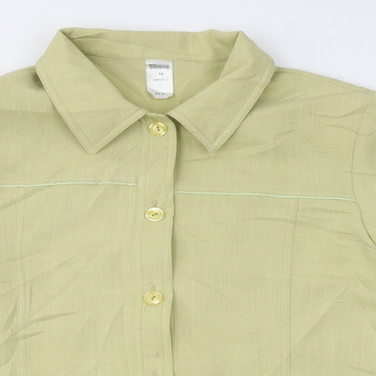 SLIMMA Womens Green   Jacket Blazer Size 18  Button