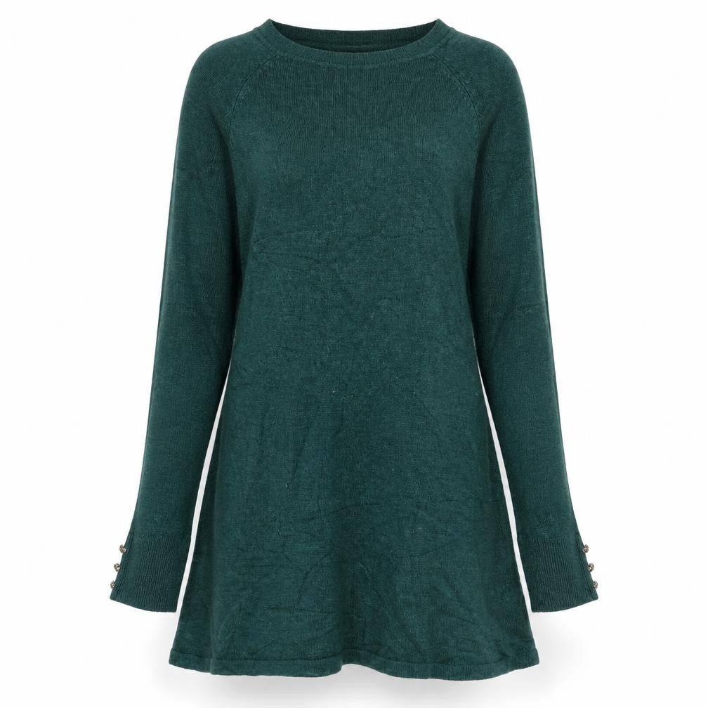 Primark Womens Green  Acrylic Jacket Dress  Size 6  Round Neck Pullover