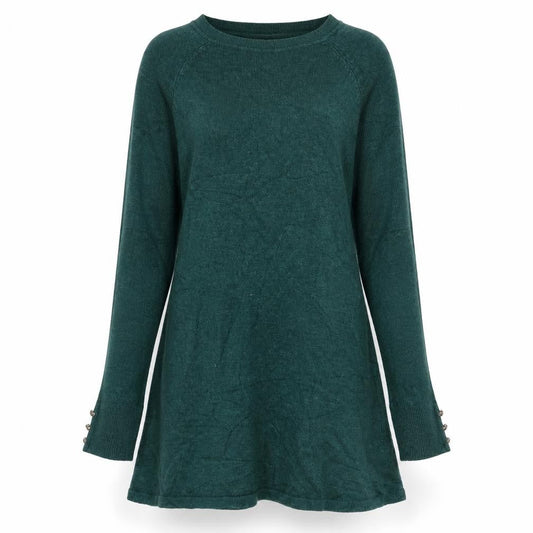 Primark Womens Green  Acrylic Jacket Dress  Size 6  Round Neck Pullover