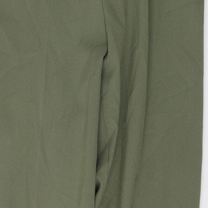 Missguided Womens Green  Polyester Trousers  Size 4 L28 in Regular Button