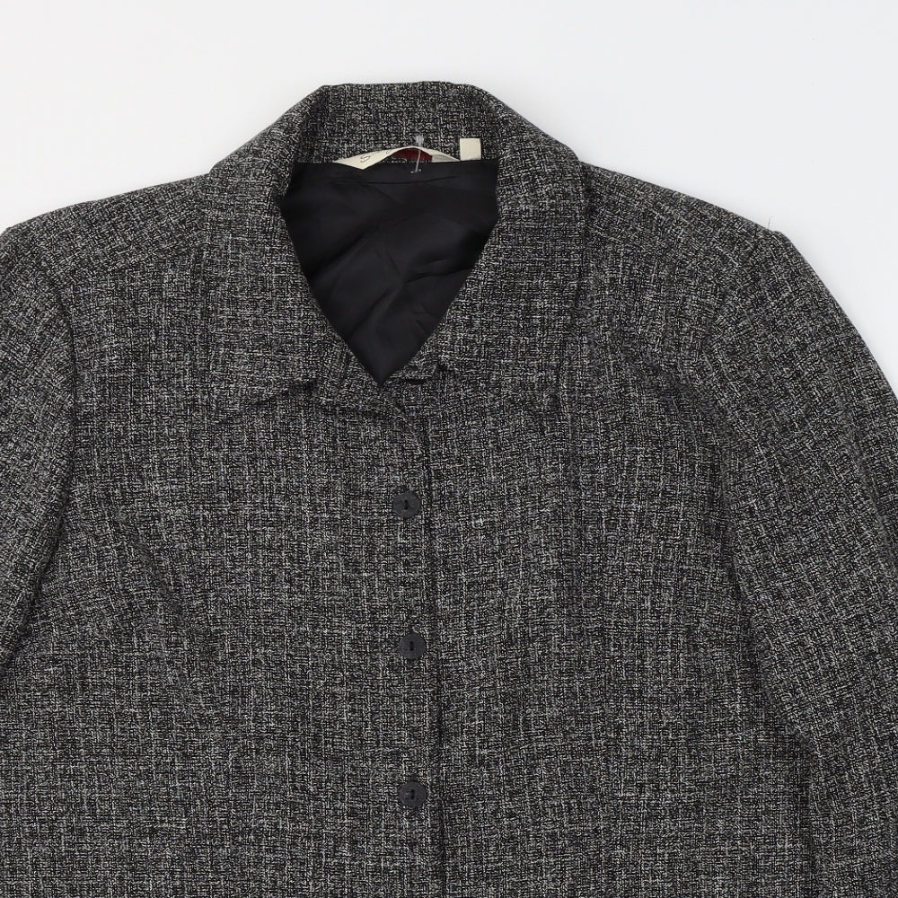 EWM Womens Black   Jacket Blazer Size 18  Button