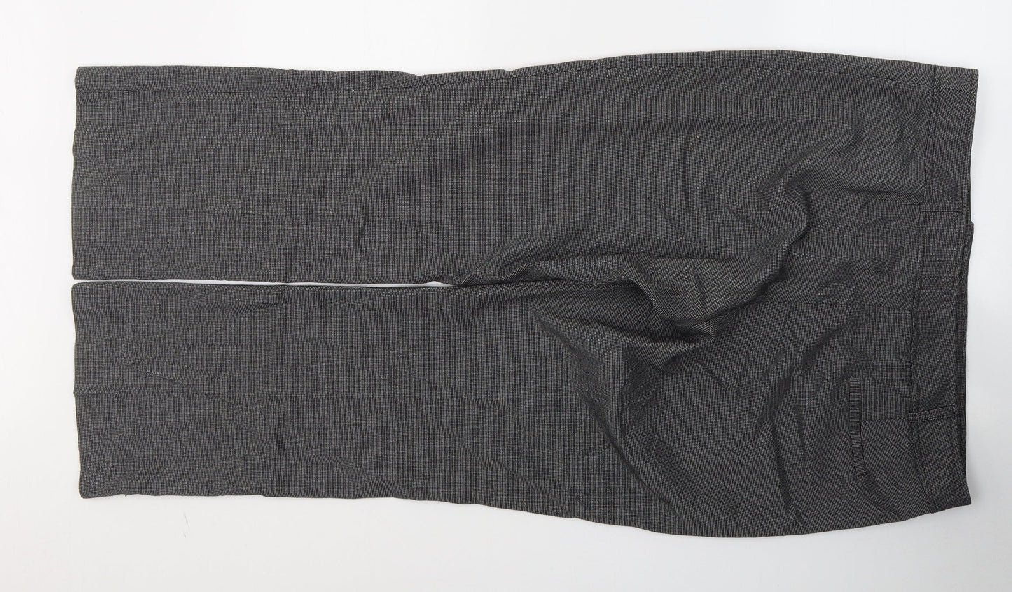 Petite Womens Black  Polyester Trousers  Size 36 in L27 in Regular Button
