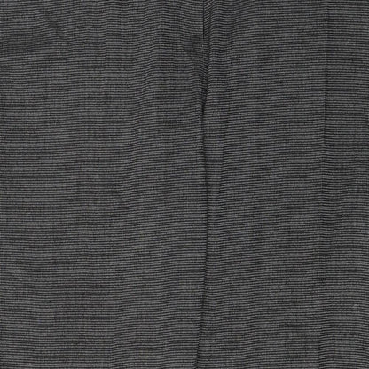 Petite Womens Black  Polyester Trousers  Size 36 in L27 in Regular Button
