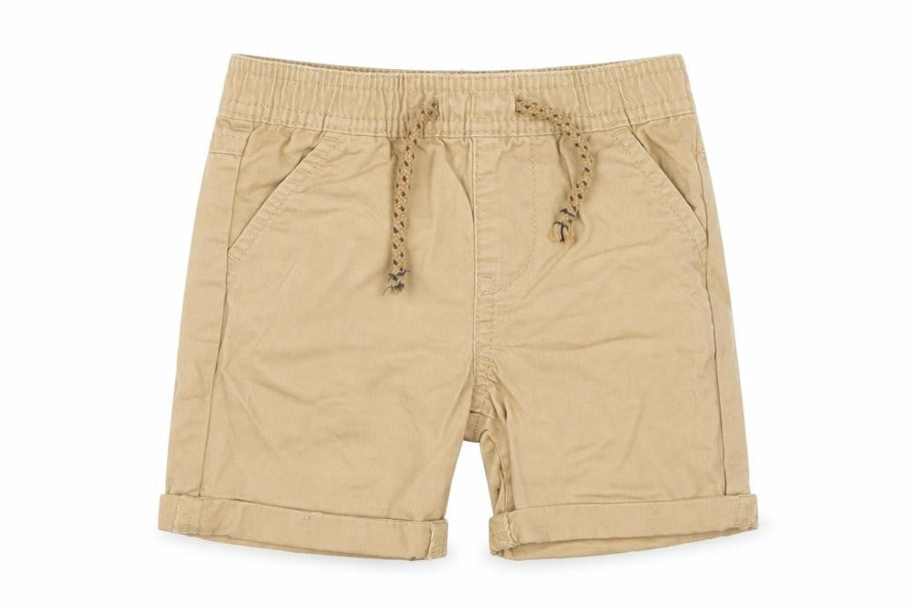 Primark Boys Beige  Cotton Cropped Trousers Size 6-9 Months  Drawstring