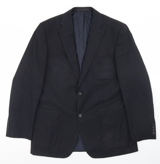 Marks and Spencer Mens Blue  Polyester Jacket Blazer Size 40