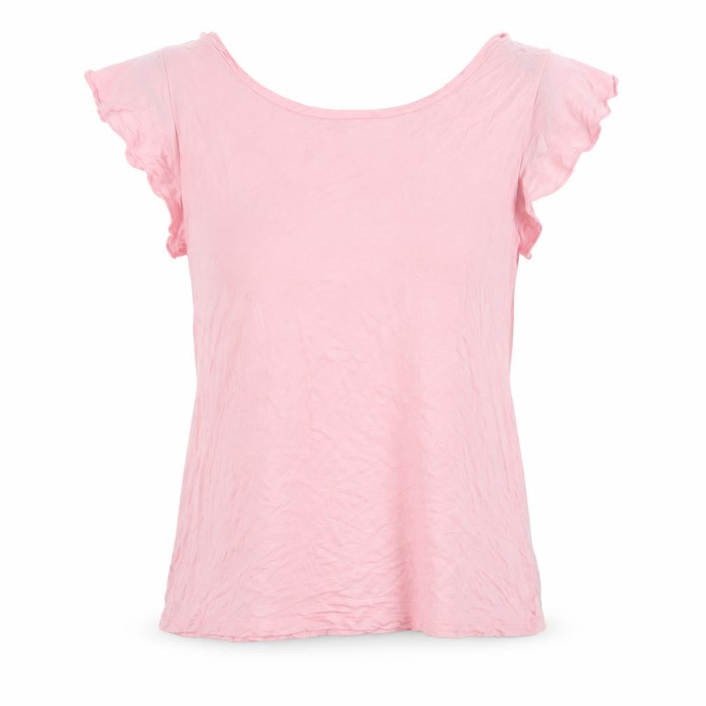 H&M Womens Pink  Viscose Basic T-Shirt Size L Round Neck